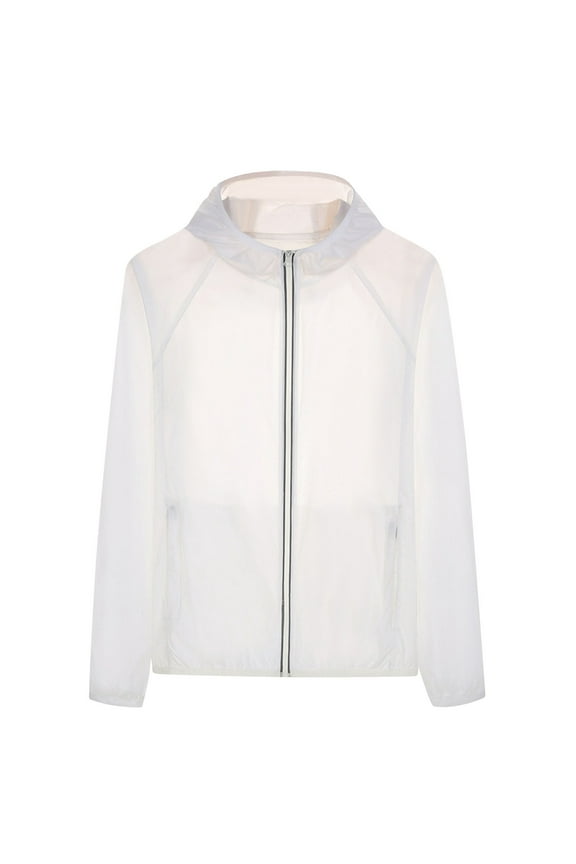 Rain Jackets Women Sun Protection Full Zip up Long Sleeve Shirts Unisex Lightweight Hiking Jackets Size XL