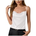 thumbnail image 1 of JIUKE Satin Camisole Tops for Women Cowl Neck Sleeveless Spaghetti Strap Summer Basic Tank Shirt, 1 of 3