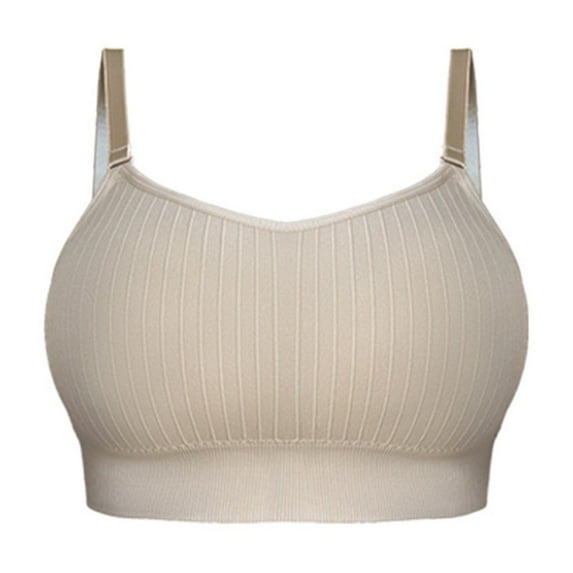 JIUKE Sport Bras for Women Adjustable Spaghetti Strap Everyday Bras Full Support Workout Gym Running Bras Size L