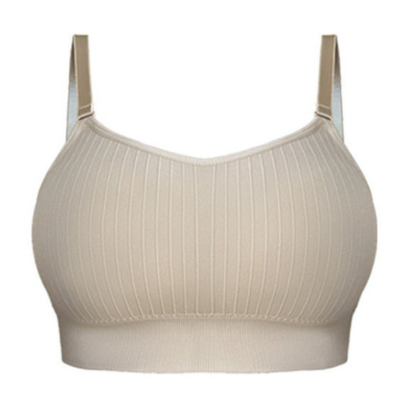 JIUKE Sport Bras for Women Adjustable Spaghetti Strap Everyday Bras Full Support Workout Gym Running Bras Size M