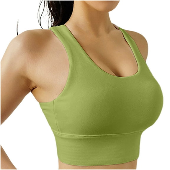 JIUKE Sport Bras for Women Criss Cross Back Yoga Bras High Support Seamless Workout Bras Size M
