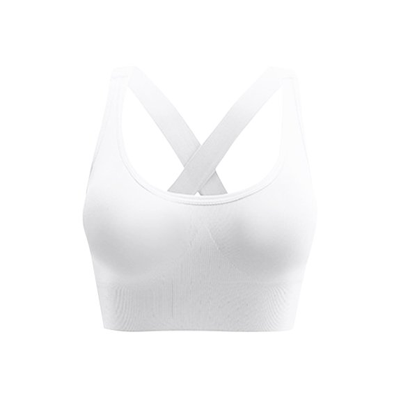 JIUKE Sports Bra for Women Criss Cross Strappy Bras Seamless High Support Yoga Exercise Athletic Bras Size XL