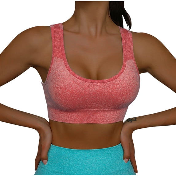 JIUKE Sports Bra for Women Push up Comfy Seamless Scoop Neck Mid Support Workout Gym Yoga Bra Size M