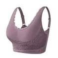 thumbnail image 1 of JIUKE Sports Bras for Women Front Crisscross Bras Side Button Lace Sleep Bras Wireless Push up Seamless Daily Bra Size M, 1 of 2