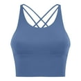 thumbnail image 1 of JIUKE Sports Bras for Women Longline Criss Cross Back Yoga Bras Wireless Push up Running Workout Bra Crop Tops Size 4, 1 of 4