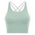 thumbnail image 1 of JIUKE Sports Bras for Women Longline Criss Cross Back Yoga Bras Wireless Push up Running Workout Bra Crop Tops Size 6, 1 of 4