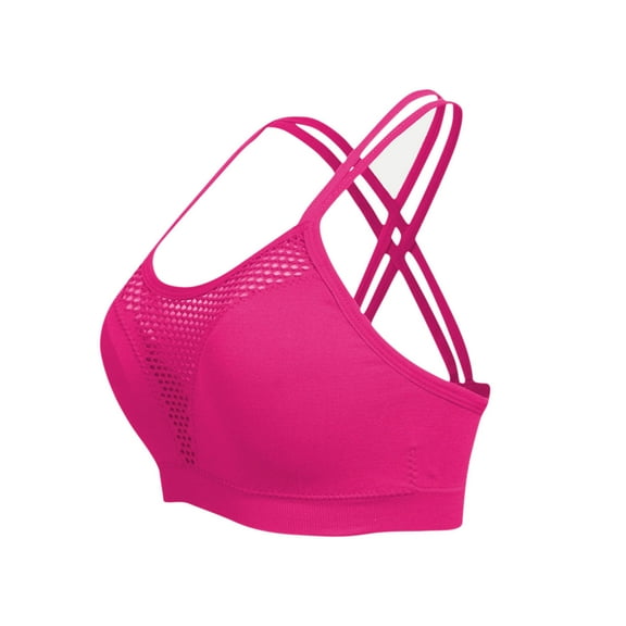 JIUKE Square Neck Sports Bras for Women Criss Cross Back Wireless Workout Bras Hollow out Front High Support Gym Bras Size XL