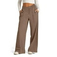 thumbnail image 1 of JIUKE Sweatpants for Women High Waisted Wide Leg Trackpants Solid Color Pull-On Baggy Lounge Trousers, 1 of 5