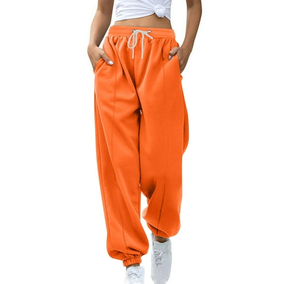 JIUKE Sweatpants for Women High Wasited Joggers with Pockets Drawstring Athletic Baggy Lounge Trousers