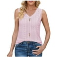 thumbnail image 1 of JIUKE Tank Tops for Women Casual Summer Sleeveless V Neck Buttons Summer Loose Eyelet Tunic Tops Size XXL, 1 of 4