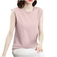 thumbnail image 1 of JIUKE Tank Tops for Women Crewneck Sleeveless Undershirts Solid Color Loose Fitted Comfy Pajamas Vests Loungewear, 1 of 9