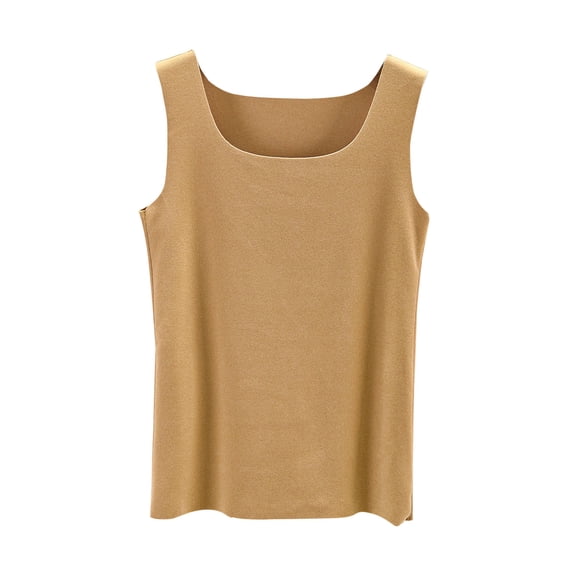 JIUKE Tank Tops for Women Round Neck Solid Color Undershirts Sleeveless Loose Casual Comfy Base Layer Tees