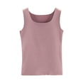 thumbnail image 1 of JIUKE Tank Tops for Women Round Neck Solid Color Undershirts Sleeveless Loose Casual Comfy Base Layer Tees, 1 of 3