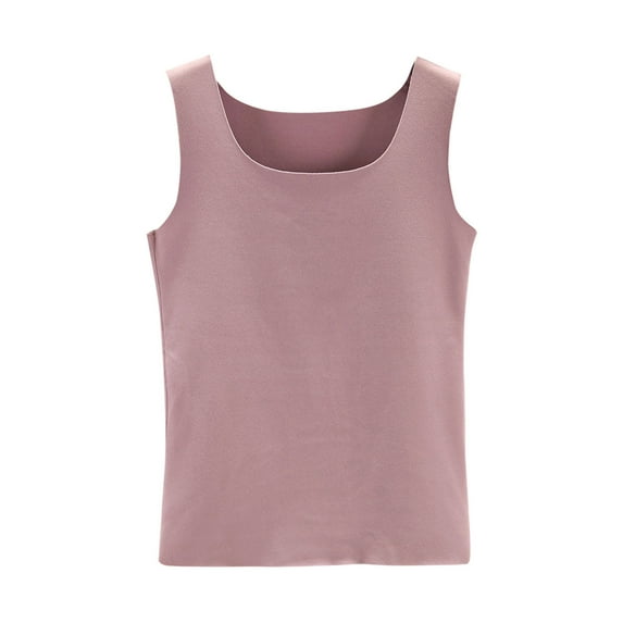 JIUKE Tank Tops for Women Round Neck Solid Color Undershirts Sleeveless Loose Casual Comfy Base Layer Tees