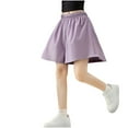 thumbnail image 1 of JIUKE Toddler Girls Wide Leg Shorts Elastic High Waisted Casual Shorts Baggy Loose Fitted Summer Shorts 9-10Y, 1 of 4