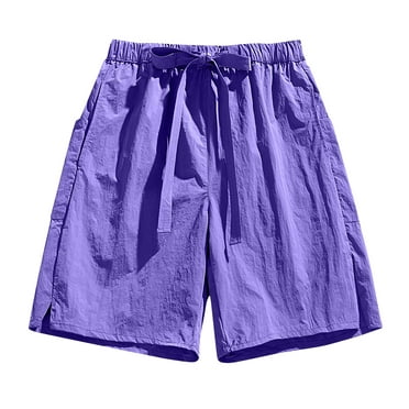 JIUKE Wide Leg Shorts for Men Summer Casual Comfy Drawstring High Waisted Beach Shorts with Pockets