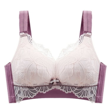 JIUKE Wireless Bras for Women Lace Adjustable Strap Breathable Comfort Bras Underwear with Support