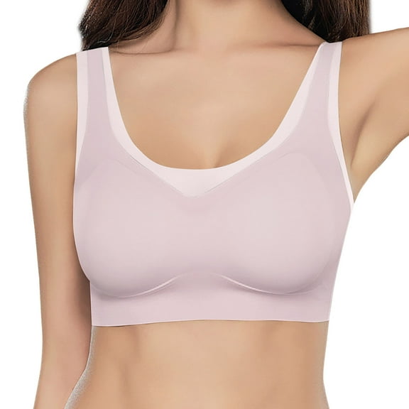 JIUKE Wireless Bras for Women Push up Bras Seamless Supportive Full Coverage Comfortable Everyday Bras