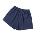 thumbnail image 1 of JIUKE Women's Summer Shorts with Pockets Elastic High Waisted Wide Leg Cotton Linen Lounge Shorts, 1 of 5