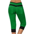 thumbnail image 1 of JIUKE Womens Capri Pants Plus Size Drawstring Stretchy Joggers Athletic Color Block Sweatpants with Pockets, 1 of 4