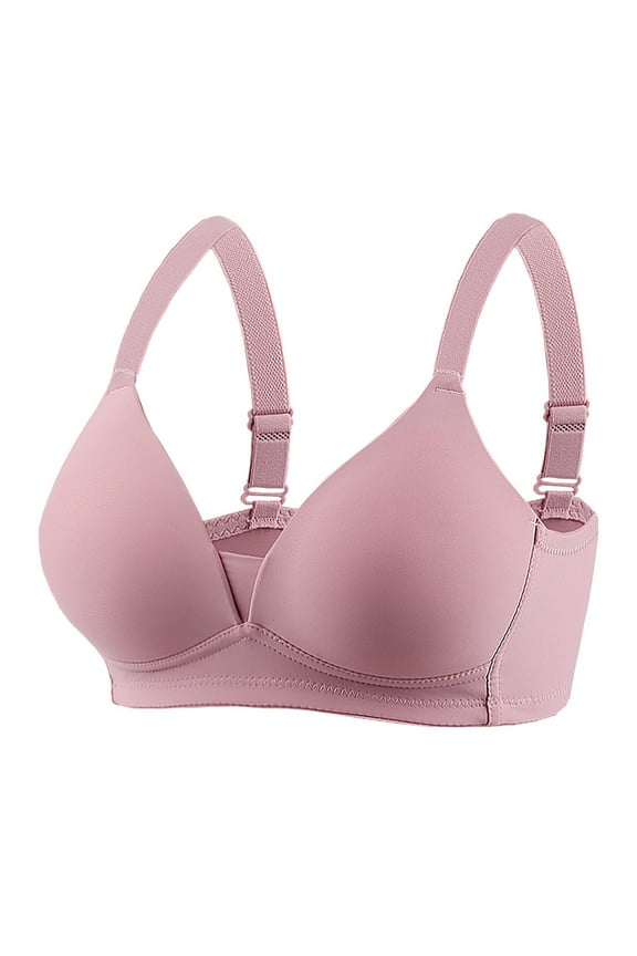 Womens Push up Bra Full Coverage Large Bust Deep V Neck Comfy Bra Breathable Smoothing Cute T-Shirt Bras