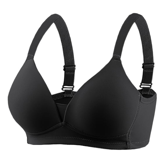 JIUKE Womens Push up Bra Full Coverage Large Bust Deep V Neck Comfy Bra Breathable Smoothing Cute T-Shirt Bras