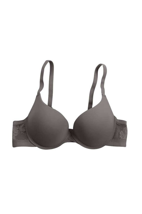 Womens Push up Bras No Underwire Full Cleavage Liftup Bra Seamless soft everyday Bras Green 34/75