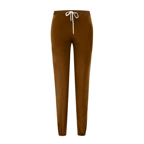 JIUKE Womens Sweatpants Drawstring High Waisted Baggy Workout Solid Color Athletic Jogger Trousers with Pockets
