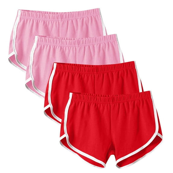 JIUKE Workout Shorts Womens High Rise Athletic Yoga Shorts Cute Beach Casual Outdoor Dolphin Shorts 4 Pack