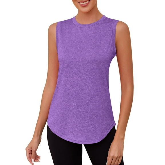 JIUKE Workout Tank Tops for Women Sleeveless Athletic Lightweight Sports Shirt Quick Dry Yoga Muscle Tees