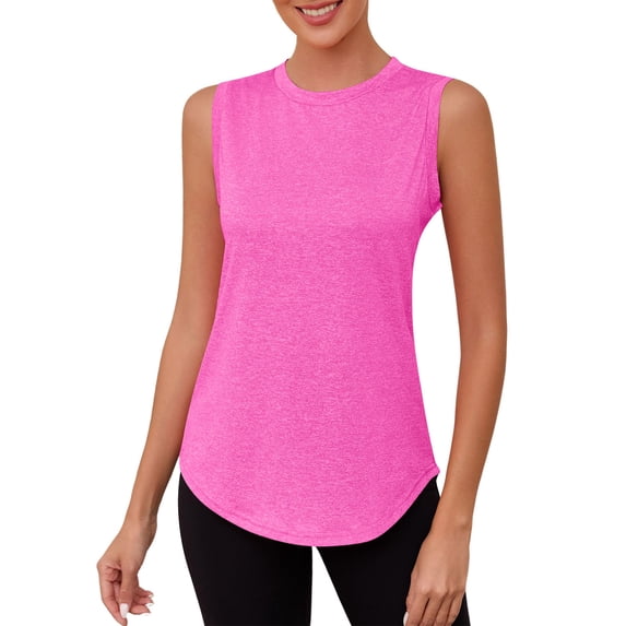 JIUKE Workout Tank Tops for Women Sleeveless Athletic Lightweight Sports Shirt Quick Dry Yoga Muscle Tees