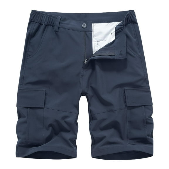 JIUKU Cargo Shorts for Men Elastic Waised Lightweight Work Shorts Casual Summer Outdoor Hiking Shorts