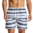 thumbnail image 1 of JIUKU Mens Beach Shorts Striped High Waisted Drawstring Shorts Casual Summer Baggy Outdoor Printing Sport Shorts, 1 of 7