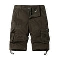 thumbnail image 1 of JIUKU Mens Cargo Shorts Casual High Waisted Outdoor Loose Fitted Knee Length Hiking Shorts with Multi-pockets, 1 of 8