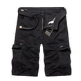 thumbnail image 1 of JIUKU Mens Cargo Shorts High Waisted Casual Solid Color Lightweight Summer Outdoor Workout Shorts Without Belt, 1 of 3