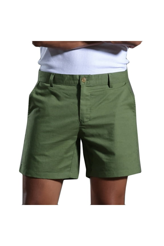 JIUKU Mens Shorts Casual Cotton Linen Elastic Waist Shorts with Pocket Daily Wear Walking Summer Shorts