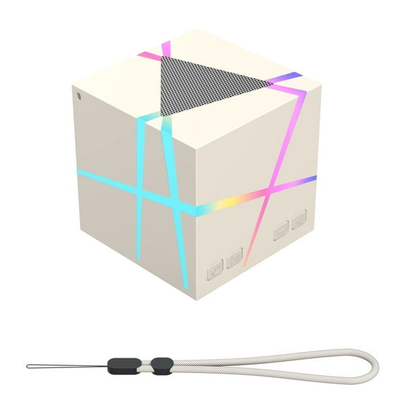 JIUMESS Small Bluetooth Speaker with Lights, TWS Wireless Portable Speaker with AUX, Mini Speaker for Laptop, Phone, MP3, ect