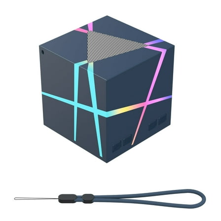 JIUMESS Small Bluetooth Speaker with Lights, TWS Wireless Portable Speaker with AUX, Mini Speaker for Laptop, Phone, MP3, ect