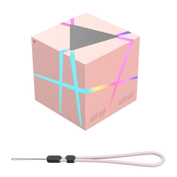 JIUMESS Small Bluetooth Speaker with Lights, TWS Wireless Portable Speaker with AUX, Mini Speaker for Laptop, Phone, MP3, ect