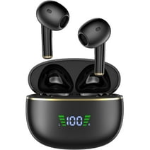 JIUMESS Wireless Earbuds Bluetooth Headphones 40H Playback LED Power Display with Charging Case, Bluetooth Earbuds for iPhone, Android