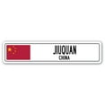 thumbnail image 1 of JIUQUAN CHINA Street Sign Asian Chinese flag city country road wall gift, 1 of 5