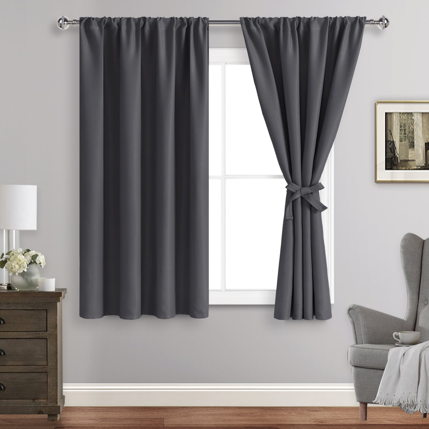 JIUZHEN Blackout Curtains for Bedroom - Thermal Insulated Room ...