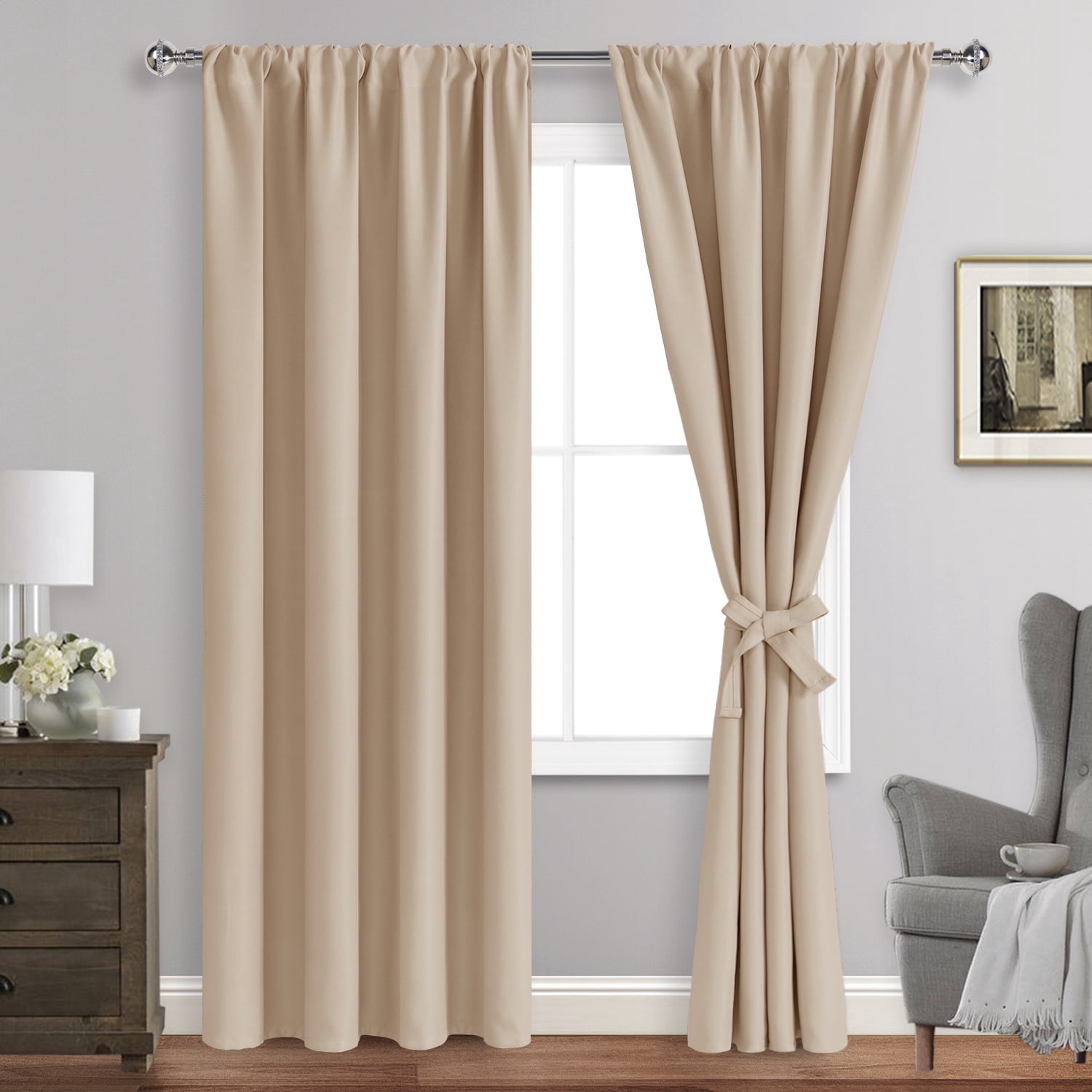 JIUZHEN Blackout Curtains for Bedroom - Thermal Insulated Room