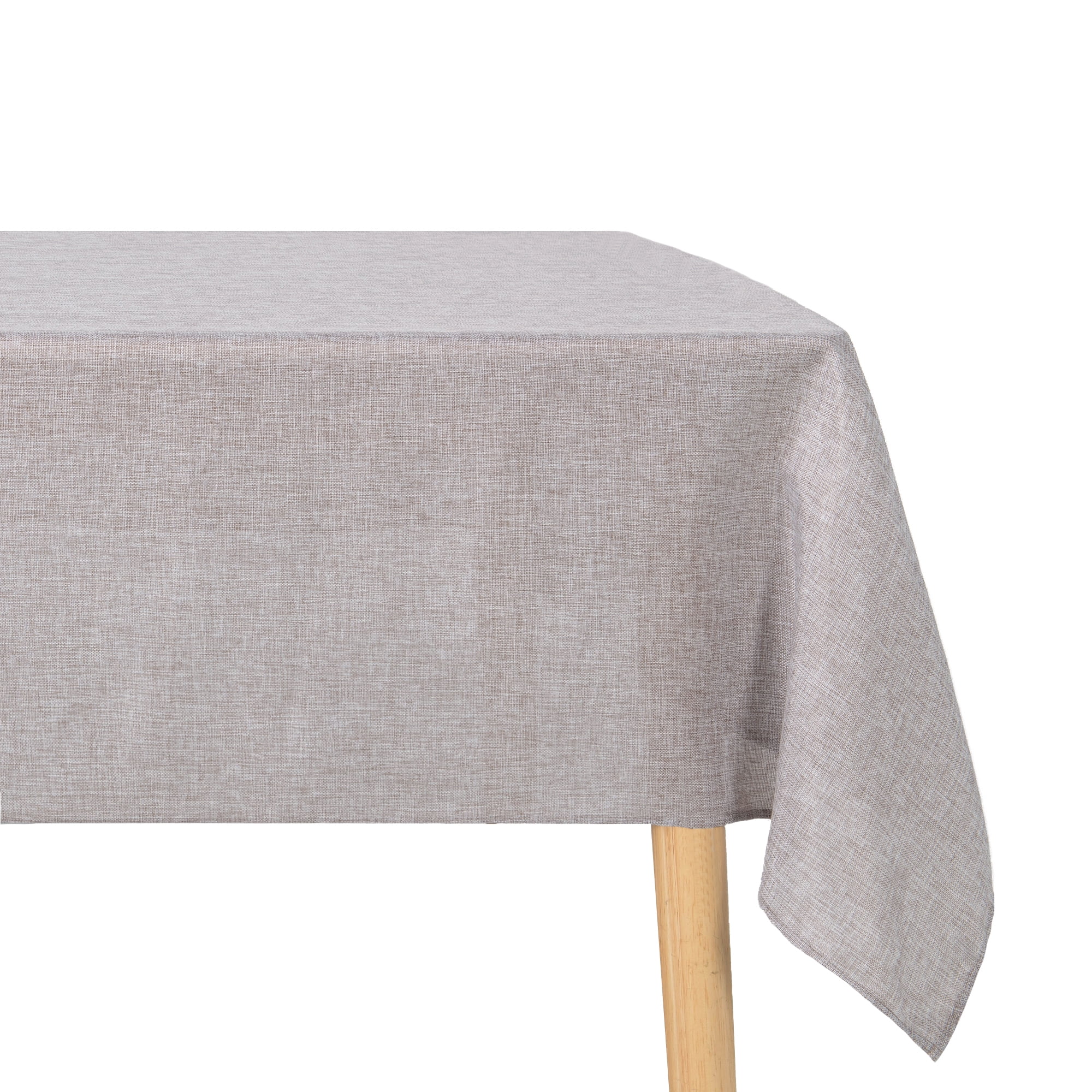 JIUZHEN Faux Linen Rectangle Tablecloth Wrinkle and Stain Resistant