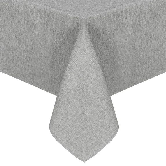 JIUZHEN Faux Linen Square Tablecloth - Wrinkle and Stain Resistant Washable Table Cloth for Kitchen Dining Room Holiday Table Cover for Dinner Picnic, Light Grey, 30 x 30 Inch