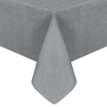 thumbnail image 1 of JIUZHEN Faux Linen Square Tablecloth - Wrinkle and Stain Resistant Washable Table Cloth for Kitchen Dining Room Holiday Table Cover for Party Dinner Picnic, Grey, 60 x 60 Inch, 1 of 8