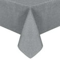 thumbnail image 1 of JIUZHEN Faux Linen Square Tablecloth - Wrinkle and Stain Resistant Washable Table Cloth for Kitchen Dining Room Holiday Table Cover for Party Dinner Picnic, Grey, 60 x 60 Inch, 1 of 8