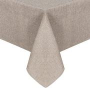JIUZHEN Faux Linen Square Tablecloth - Wrinkle and Stain Resistant Washable Table Cloth for Kitchen Dining Room Holiday Table Cover for Party Dinner Picnic, Stone, 30 x 30 Inch
