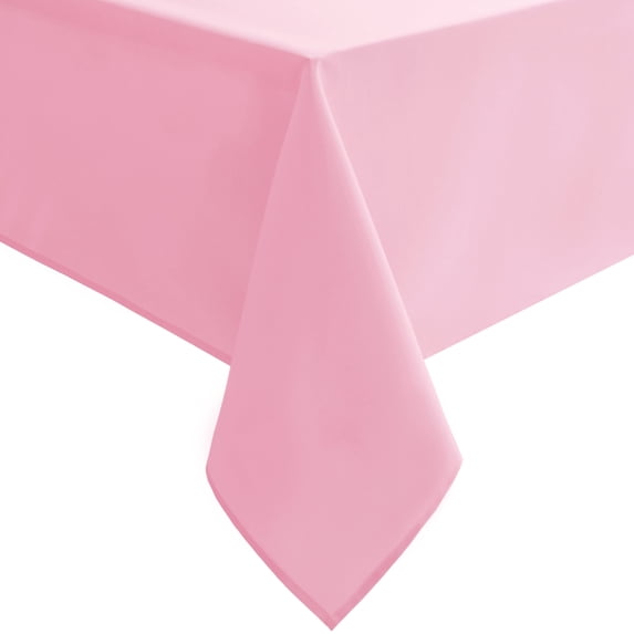 JIUZHEN Pink Tablecloth Square - Washable Waterproof Fabric Valentines Day Table Cloth for Card Tables, Party and Dining, 54 x 54 Inch