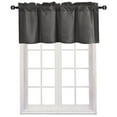thumbnail image 1 of JIUZHEN Valance Curtains for Kitchen Window Valances for Living Room/Basement Window Curtains Bathroom Thermal Insulated Short Rod Pocket Curtain Panels, Grey,42 x 18 Inches,1 Panel, 1 of 7